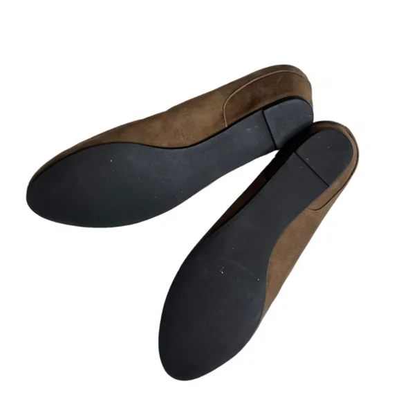 Soft Surroundings Fabrizia Beige Suede Slip On Wedge Heels Size 9 - Picture 5 of 15